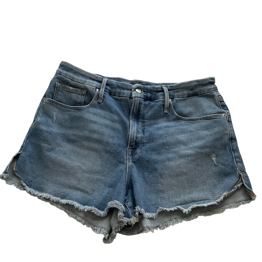 Good American Denim Cut Off Jean Shorts - Size 14 Casual Festival‎ Vacation